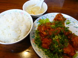 若鶏のチリソース煮定食