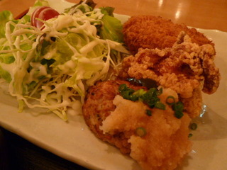 クリームコロッケ+唐揚+とうふハンバーグ