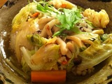 たっぷり野菜と海老の土鍋あんかけご飯