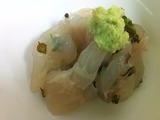 ヒラメの穂じそあえ