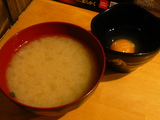 味噌汁&卵