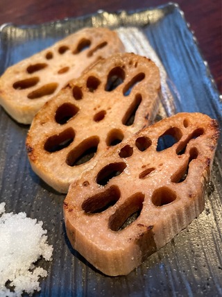 生れんこんの塩焼き