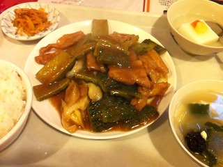 ゴーヤと豚肉炒め定食