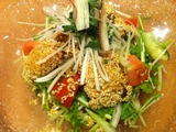 太刀魚の胡麻揚げ&完熟トマトの冷麺