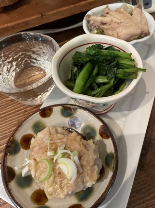 れんこん入とりつくね&菜花からし和え&手羽と白菜むし煮
