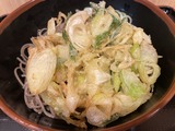 長ネギと水菜のかき揚げそば