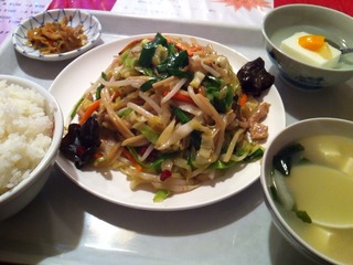 多種類野菜炒め定食