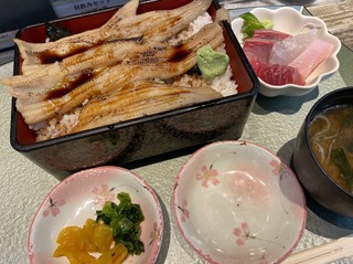 炙り穴子重・刺身定食