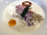 鶏白湯の泡そば