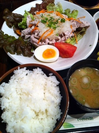 冷しゃぶみぞれ和え定食