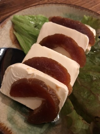 クリームチーズと奈良漬け