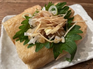 栃尾揚げ生姜醤油