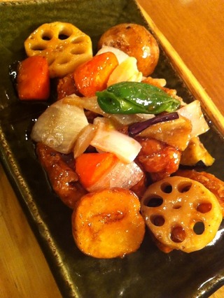 鶏と野菜の黒酢あん