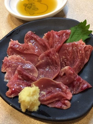 若鶏心臓刺身
