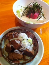 まぐろ山かけ豆腐