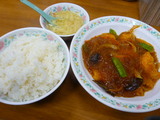 海老と春雨の四川風ピリ辛炒め定食