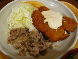 しょうが焼き&チキンカツ