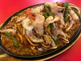 豚バラ肉の塩ダレソテースパ