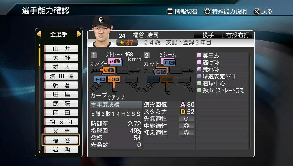 プロスピ2015開幕 プロ野球スピリッツ2015 ペナント 中日 強竜再燃 １年目 少年がゲームのことを書いたりする