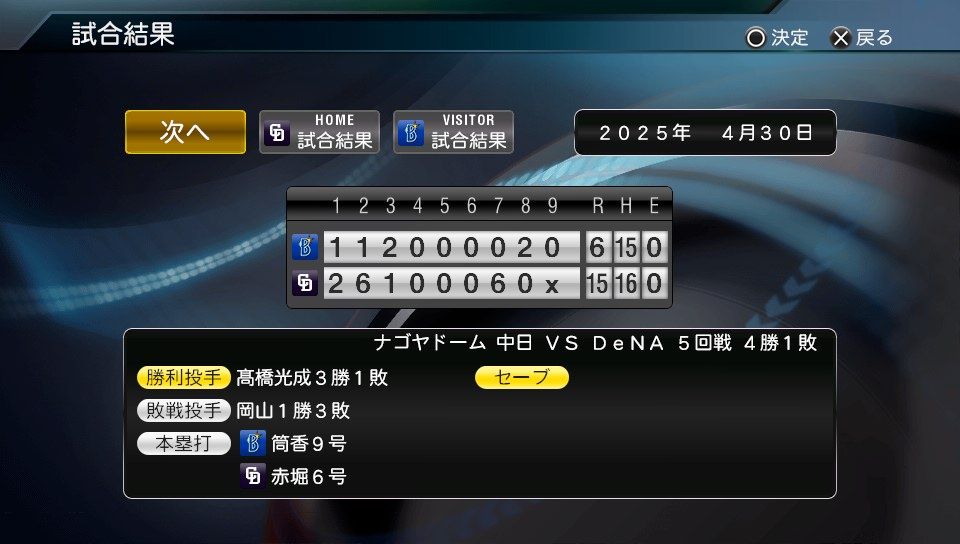 プロスピ17出て プロ野球スピリッツ15 ペナント 中日 原点回帰 11年目 少年がゲームのことを書いたりする