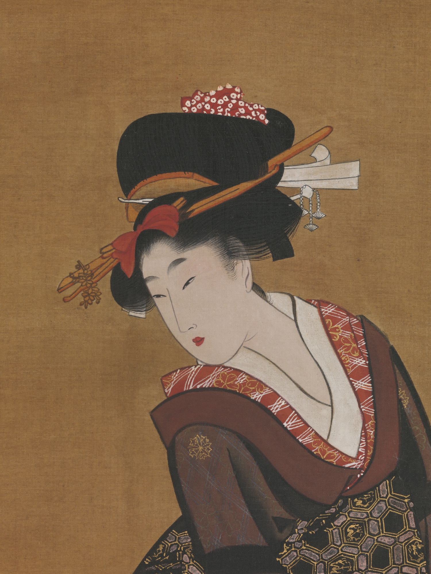 『先笄の彩り』　油彩肉筆画 先笄の彩り』 油彩肉筆画