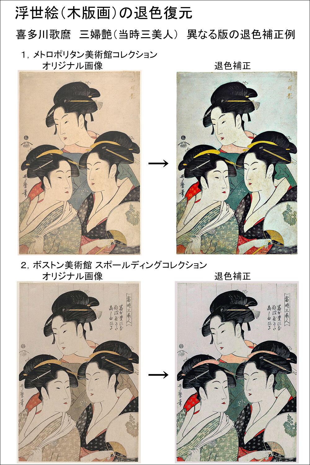 カラー版　原色　色彩版　浮世絵　寿満書店　レトロ 浮世絵復刻版