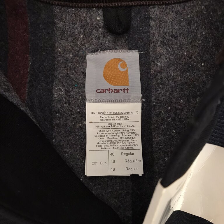 Carhartt ミシガンチョアコート C001 BLK Mexico製