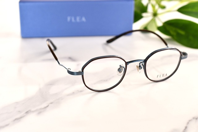 オーバル型メガネ FLEA F-011　小さめ　強度近視　老眼鏡　ツートンカラー 強度近視の方へおすすめ FLEA「F-004T」 : 郡山市 眼鏡専門店Syozo