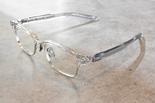 999,9 クリアフレーム メガネ(度あり)M-91 999.9(フォーナインズ)ミックスメガネフレームM-91 カラー0102 クリア