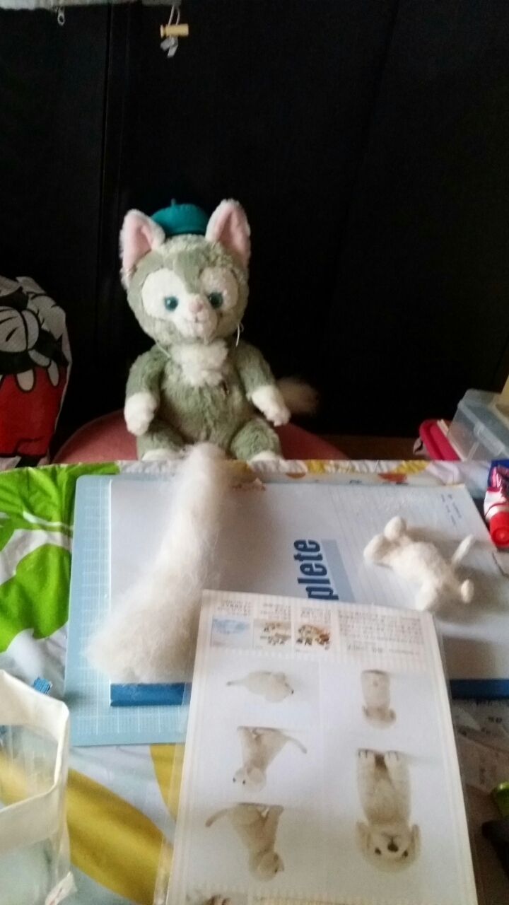 骨組み入り羊毛フェルト人形 1作目 糸くずブログ