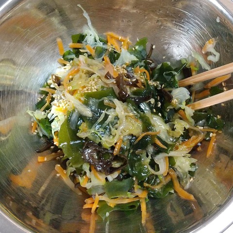 湯通し中華サラダ (3)