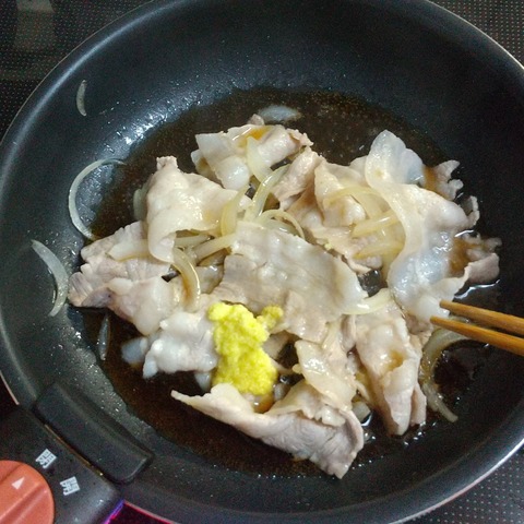 脂の固まらない生姜焼き (3)