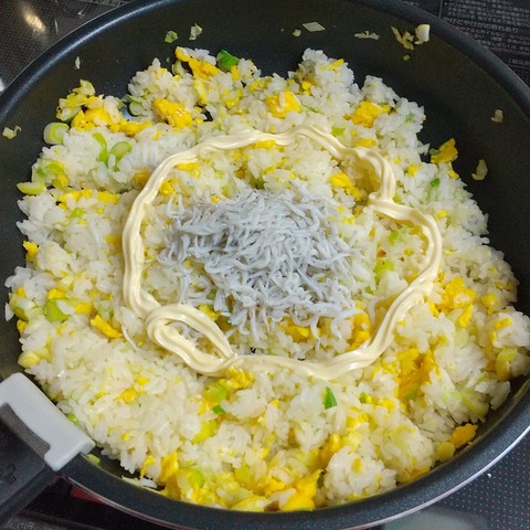 納豆しらす炒飯 (5)