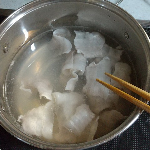 脂の固まらない生姜焼き (1)