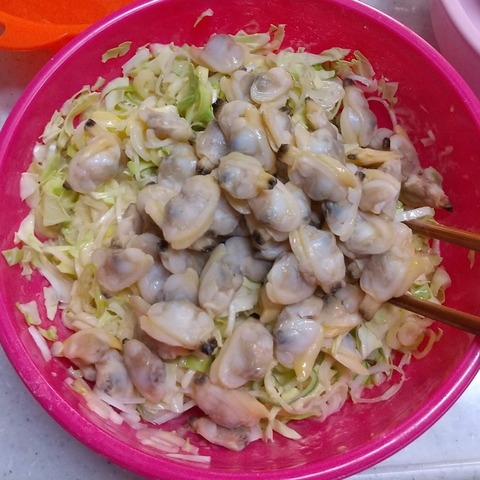 あさり入りねぎ焼き (6)