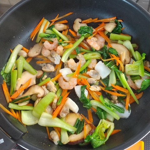 海鮮餡かけ焼きそば (2)