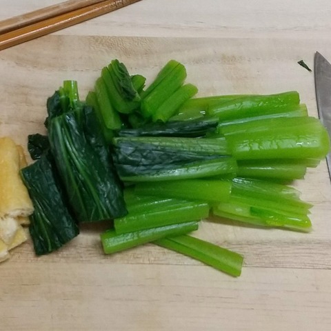 小松菜とうす揚げのお浸し (1)