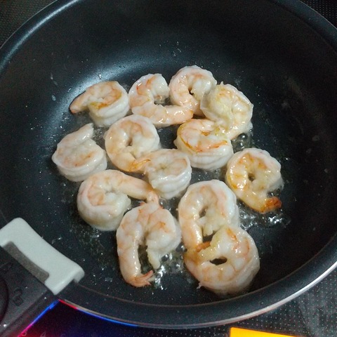 海老とアスパラのオイスターソース炒め (3)