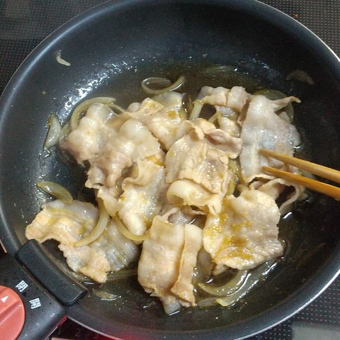 脂の固まらない生姜焼き (4)