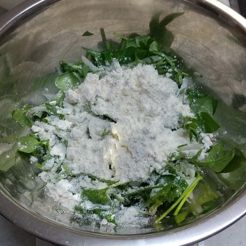 七草のかき揚げ (6)