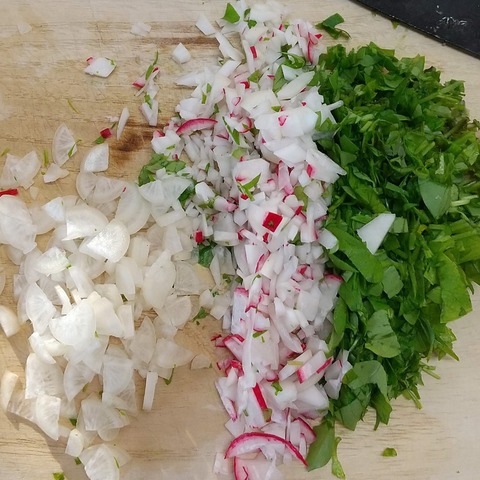 七草のかき揚げ (5)