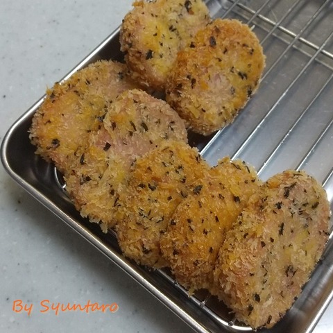 魚肉ソーセージバジルパン粉揚げ