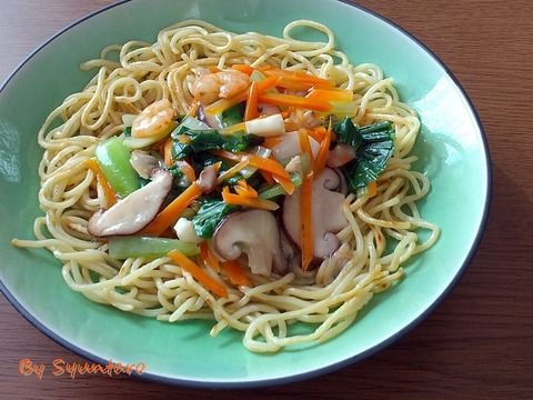 海鮮餡かけ焼きそば