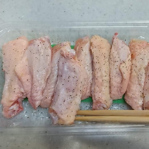 ヘルシー手羽中の塩から揚げ (2)