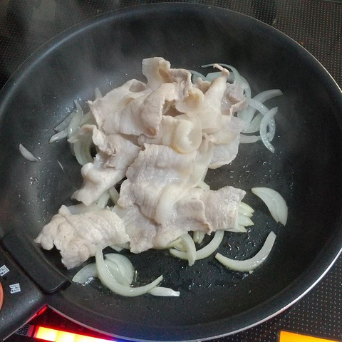 脂の固まらない生姜焼き (2)