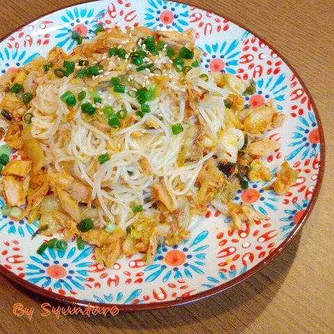 ツナキムチ素麺 (1)