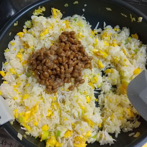 納豆しらす炒飯 (6)