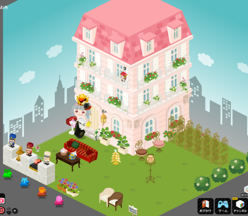 ピグ部屋のお外を模様替えしました ぷちぷちっとアフィリエイト