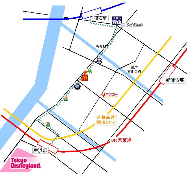 舞浜から浦安駅まで歩くルート お父さんのための東京ディズニーリゾート R 舞浜から浦安駅まで歩くルート お父さんのための東京ディズニーリゾート R