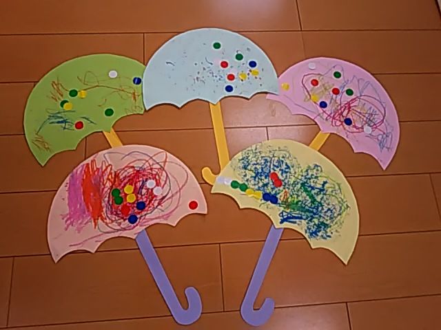 傘を作りました 立花ひよこ保育園 一時保育 傘を作りました 立花ひよこ保育園 一時保育